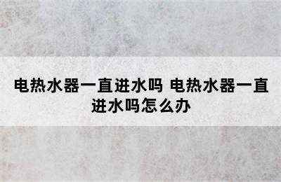 电热水器一直进水吗 电热水器一直进水吗怎么办